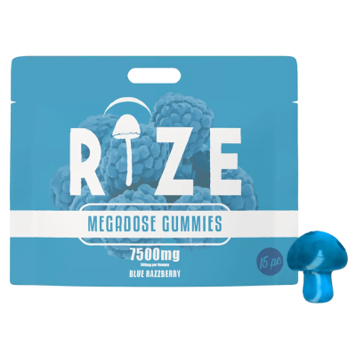 Blue Razzberry Mushroom Gummies | Megadose 7500mg