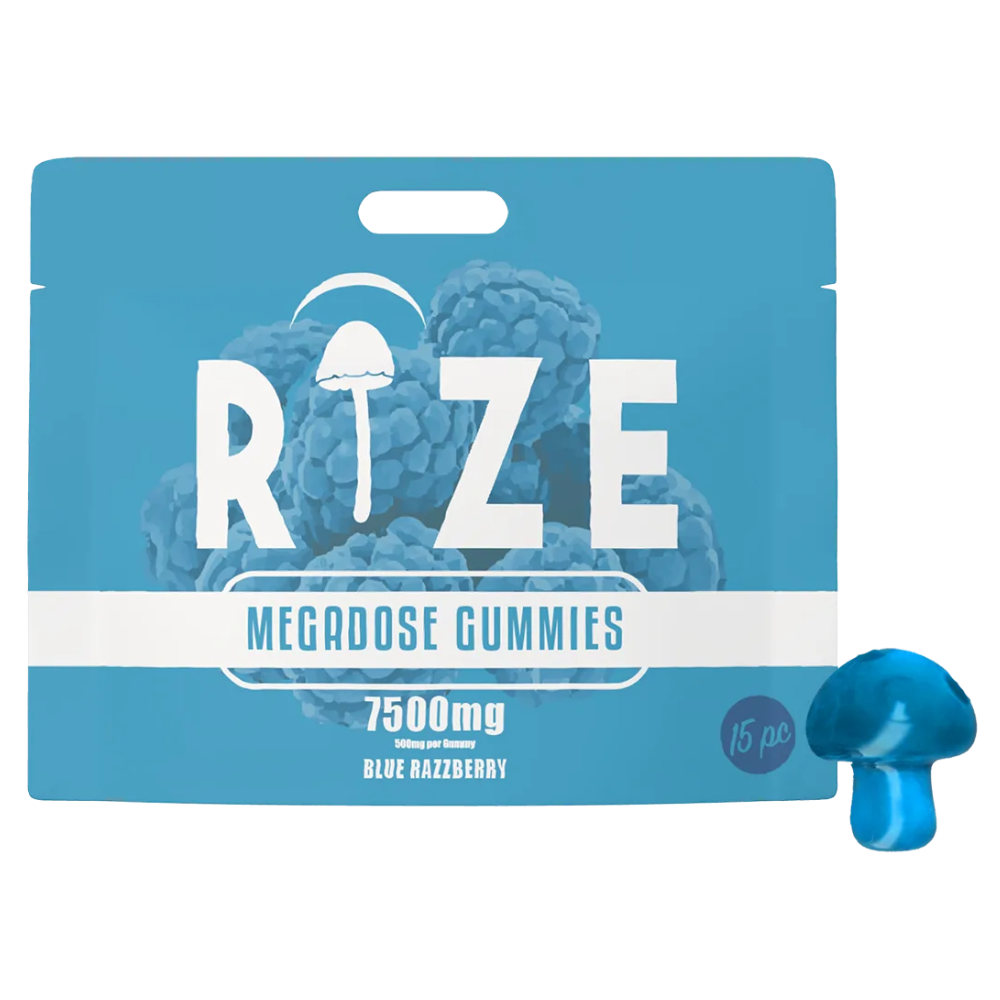 Blue Razzberry Mushroom Gummies | Megadose 7500mg